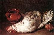 CERUTI, Giacomo Still-Life with Hen, Onion and Pot Spain oil painting reproduction